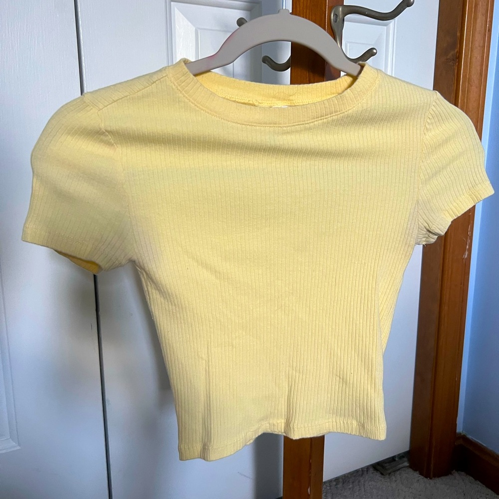 H&M Ribbed Cropped Tshirt